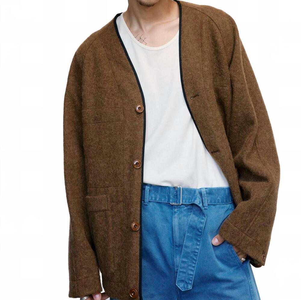 NEW LEMAIRE raglan jacket liner in brown